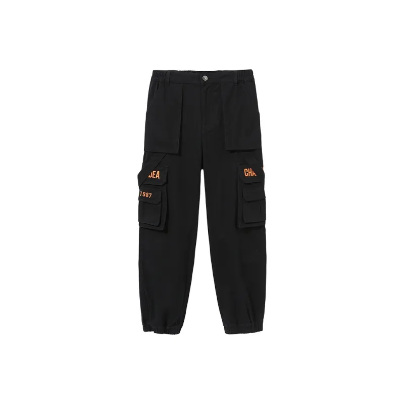 Clubxxhh Moderate Casual Pants Unisex Black-0