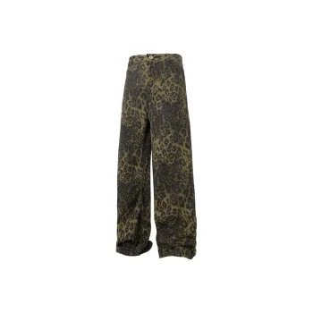 ELCORO Jeans Men's Leopard Print