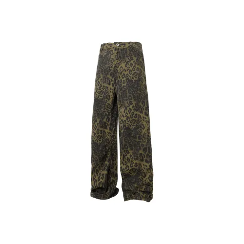 ELCORO Jeans Men's Leopard Print