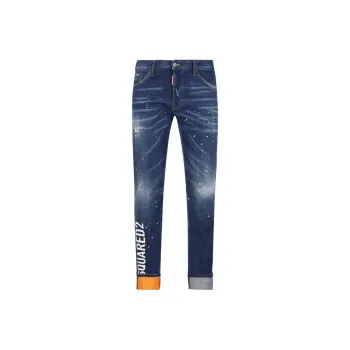 DSQUARED 2 Logo Printed Distressed Jeans