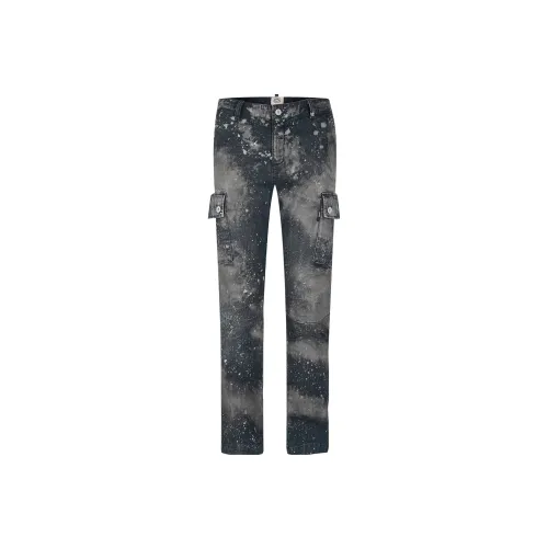 23decibel zip cargo pocket pants ss21b403 red Blue