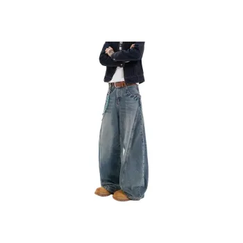 QOTRIOCK Jeans Men Blue