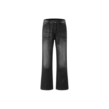 Paddy Julia Brand Logo Metal Zipper Jeans Unisex