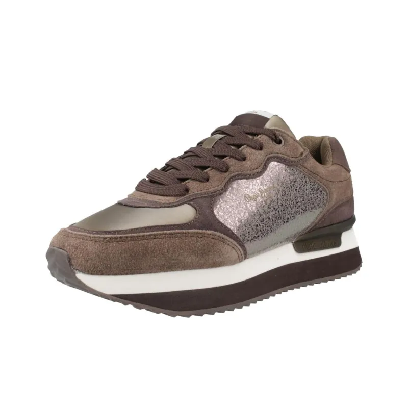 Pepe Jeans Rusper Stars Low Top Casual Shoes Women's Brown-3