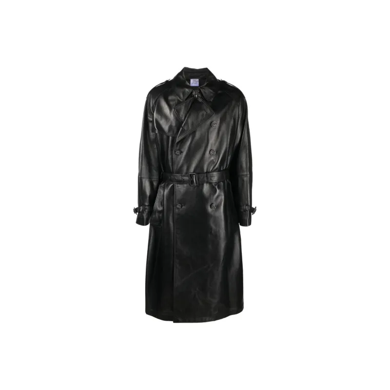 Vetements Leather Jackets Men Black-0