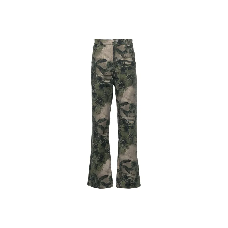 Roberto Cavalli Camouflage print Straight leg Jeans-0