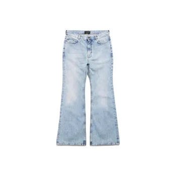 Balenciaga Distressed Low Waisted Flared Jeans