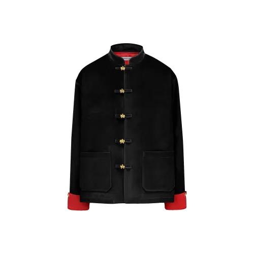GALLIANO LANDOR Jackets & Coats Unisex Black Red