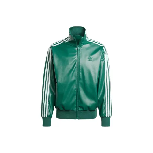 Adidas Firebird Adicolor Three Stripes Synthetic Fabric Loose Jacket Collegiate Green