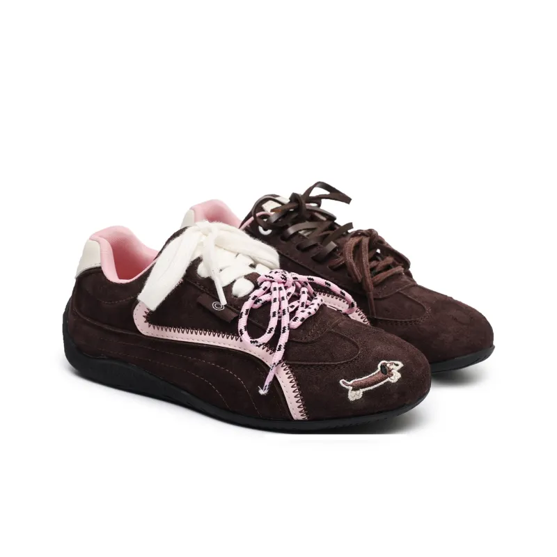 JIPOSEN Versatile German Army Trainers Non slip Lightweight Low Top Casual Shoes Unisex Brown-2