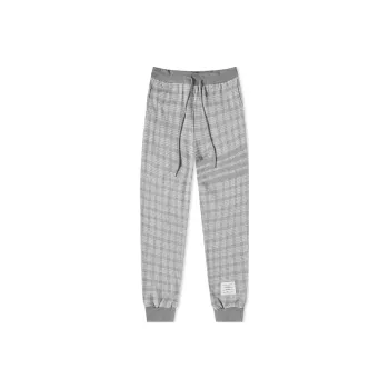THOM BROWNE Knitted Sweatpants Men Gray