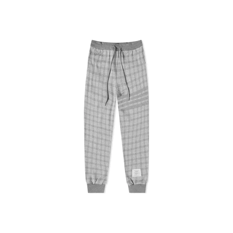THOM BROWNE Knitted Sweatpants Men Gray-0