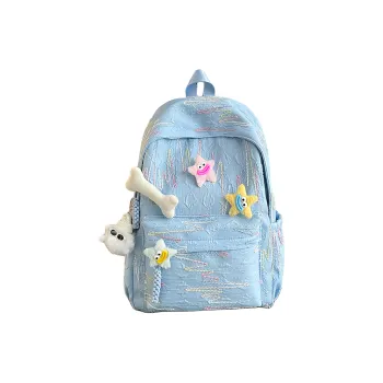 URBAN FOREST Nylon Backpack Women's Blue/Yellow/Pink/Black/White
