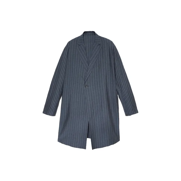 CROQUIS Trench Coats Unisex 980 Dark Blue Stripes/Plaid-0