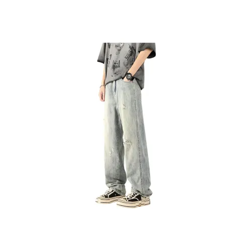 RENBEN Jeans Unisex Washed Color