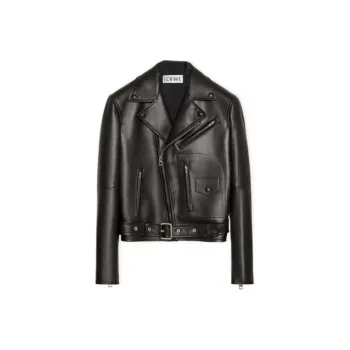 LOEWE FW23 Leather Jacket Men's Black