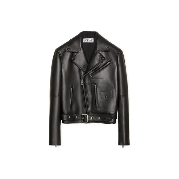 LOEWE FW23 Leather Jacket Men's Black-0