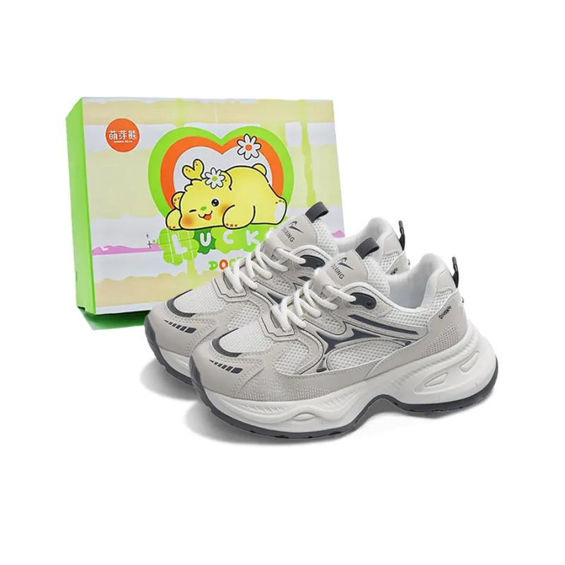 Budding Bear Height Increasing Abrasion Resistant Lightweight Breathable Slip Resistant Low Top Chunky Sneakers Women's-12