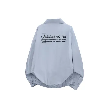 JINBEILE Jackets Coats Unisex Light Blue