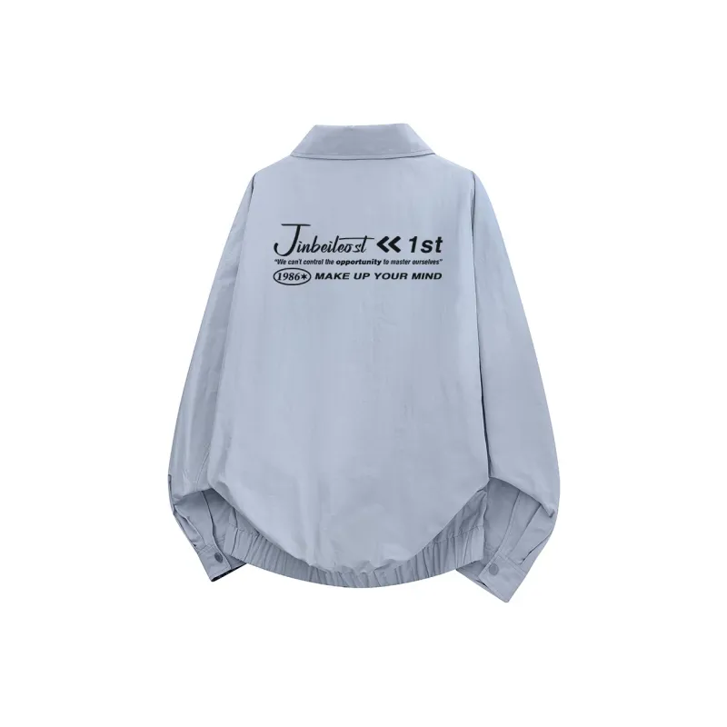 JINBEILE Jackets Coats Unisex Light Blue-0