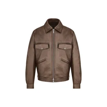 DIOR SS24 Leather Jacket Men's Brown