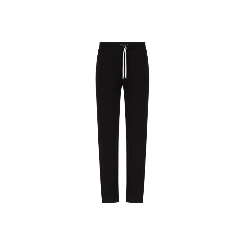 EMPORIO ARMANI Double jersey Joggers With Eagle Logo Patch-0