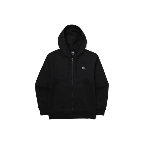 FILA Essence Sweater Zipper Jackets Coats Unisex Black