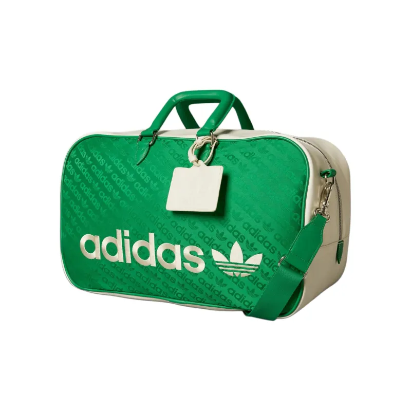Adidas Originals Polyurethane Travel Bag 33.25L Unisex Green & Chalk White-1