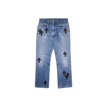 Chrome Hearts Jeans Men Blue