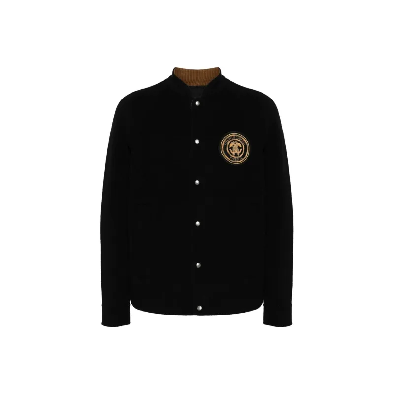 Roberto Cavalli Logo embroidered Wool Bomber Jacket-0