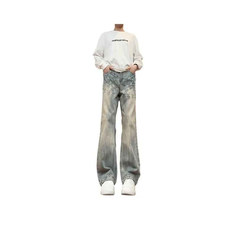 RENBEN Jeans Unisex Vintage Blue-0