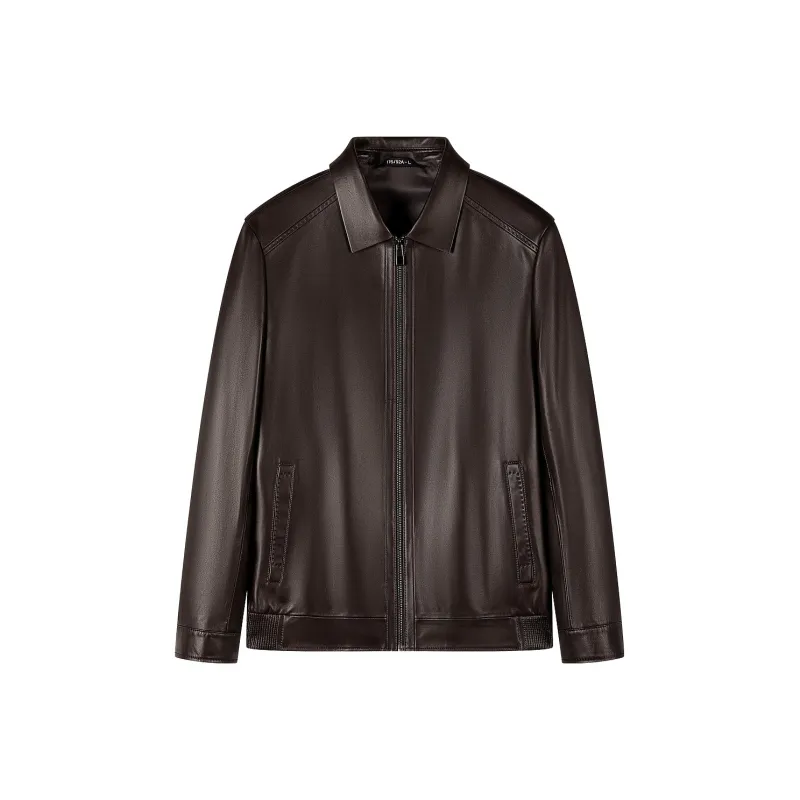 SEVEN Genuine Leather Leather Jacket Men's-0