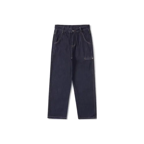 FAIRWHALE Straight Jeans Spring And Summer Men's Dark Blue