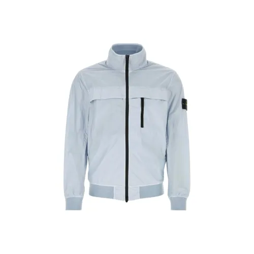 STONE ISLAND Logo Patch Zip Up Jacket