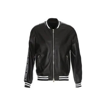 BALMAIN Leather Jacket Men's Black