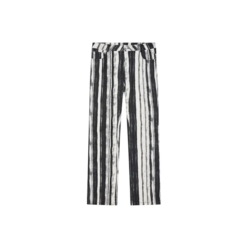 PASET Jeans Unisex Black White-0