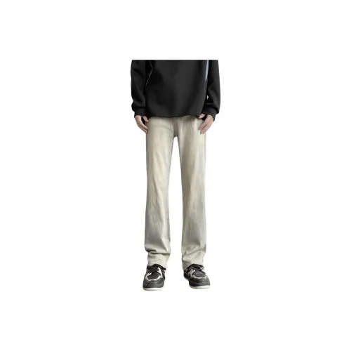 Fakeyoung Casual Pants Unisex Black Yellow Mud