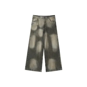 JHYQ Jeans Unisex Washed Gray