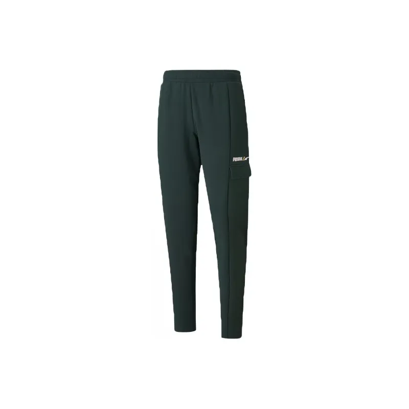 PUMA Knitted Sweatpants Men Olive Green-0