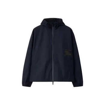 Burberry Logo Detailed Hooded Zipped Jacket