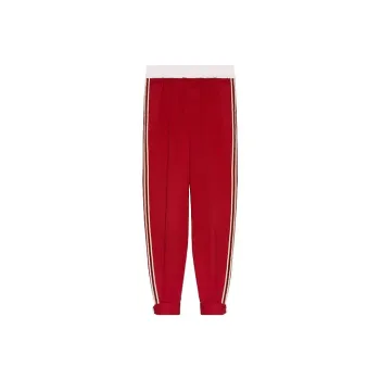 GUCCI Knitted Sports Pants Men's Red