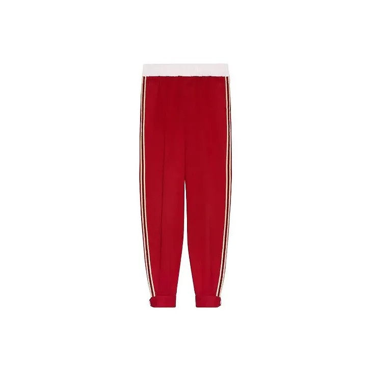 GUCCI Knitted Sports Pants Men's Red-0