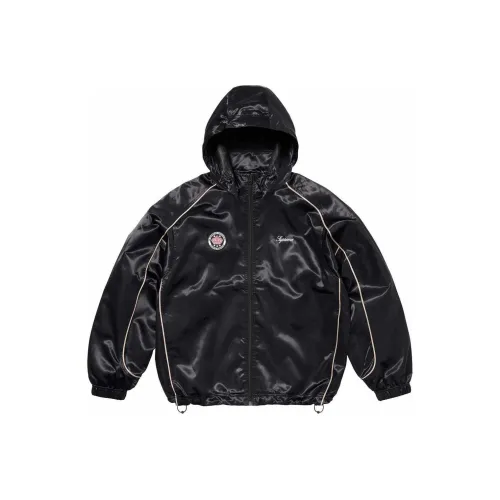 Supreme Satin Hooded Track Jacket