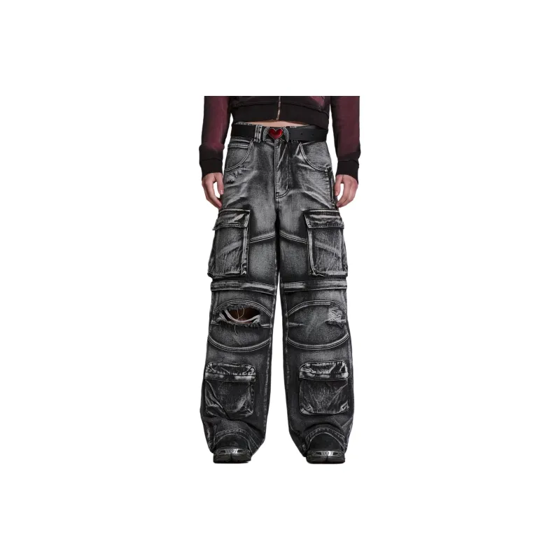 Jaded London Jeans Men's Gray Black-0