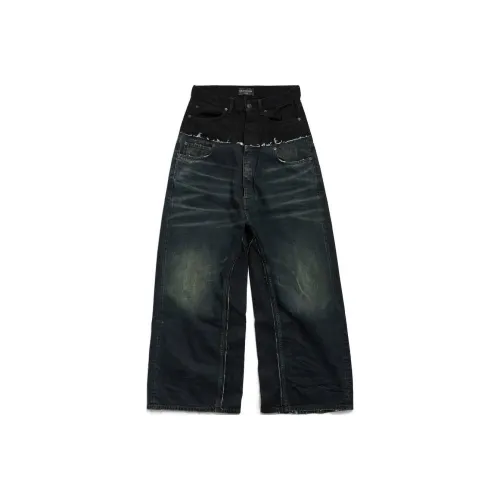 Balenciaga Jeans Loose Fit Style Unisex Black