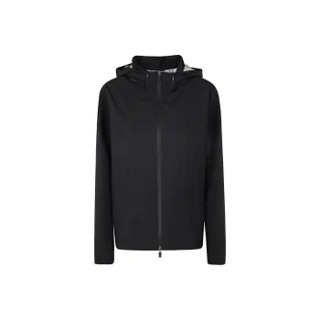 HERNO Zip Up Hooded Laminar Windbreaker Jacket