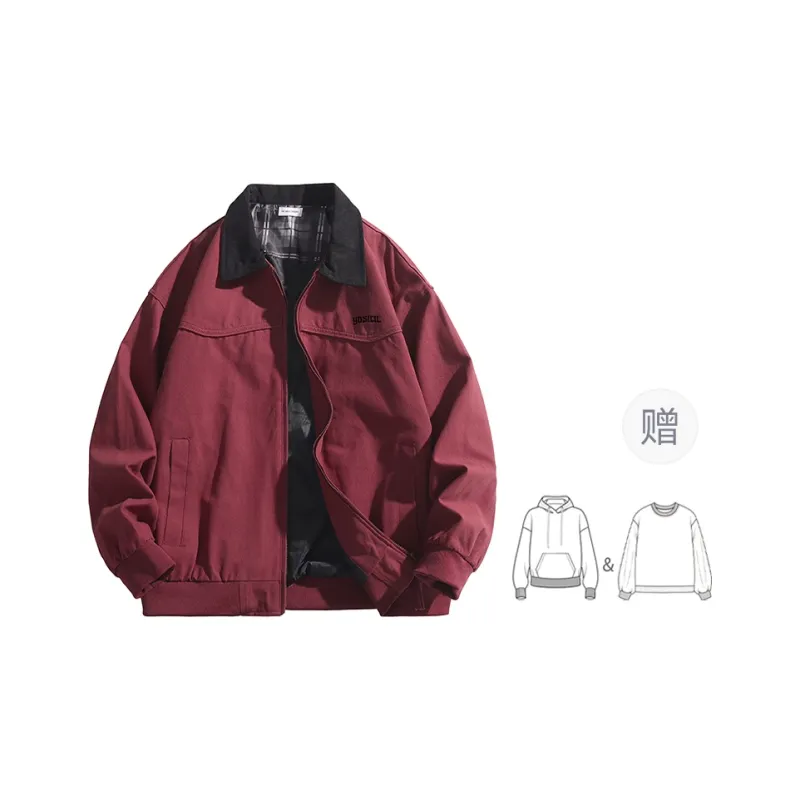 YOSICIL Jackets Coats Men's Jam Fruit Red-8