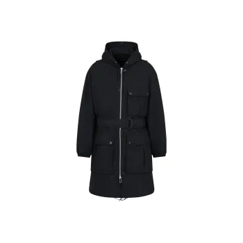 EMPORIO ARMANI Trench Coat Men's Black
