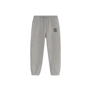 Burberry Embroidered Mélange Fleece back Cotton blend Jersey Sweatpants