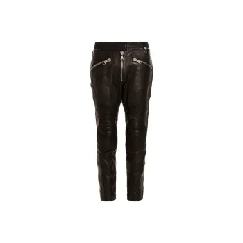 BALMAIN Leather Biker Trousers